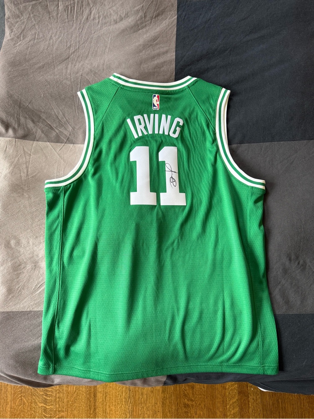 Nike Green Kyrie Irving #11 Basketball Jersey with White Numbers